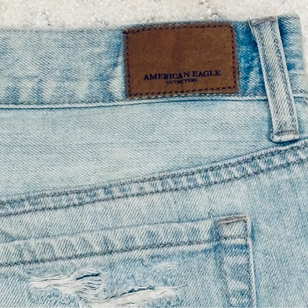 American Eagle Tom Girl Shortie Distressed Denim Shorts Button Fly Womens Size 4 - Picture 11 of 11